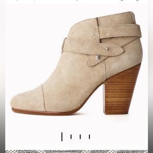 Rag & Bone Harrow ankle boots tan suede and leather sole EU 37 US 6,5 western